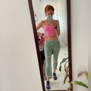 Green Free People Jeans